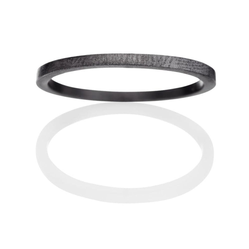Cosmos 607 sort rhodineret sterling sølv ring