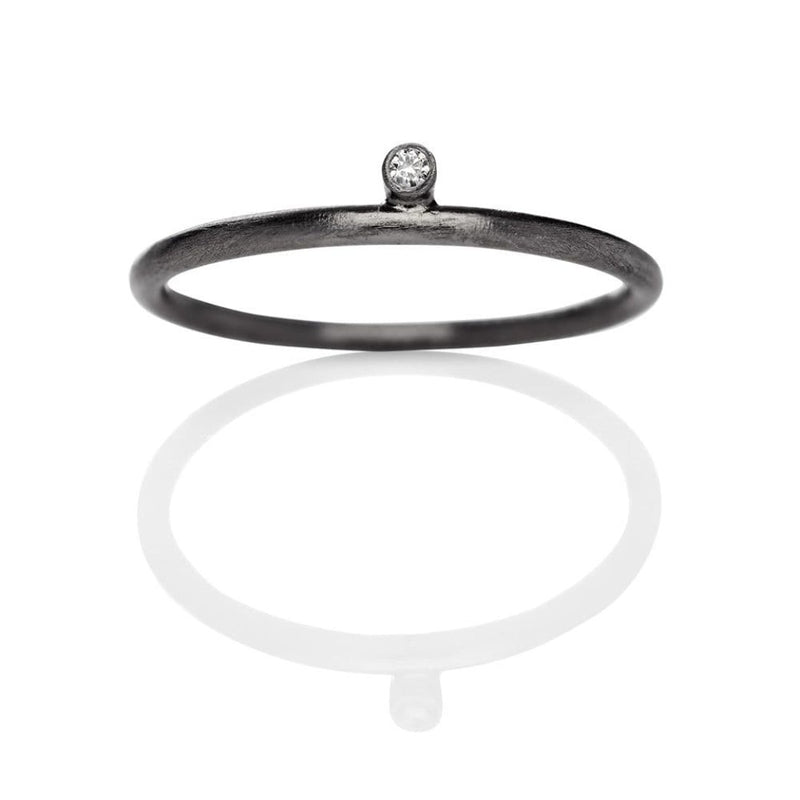 Nexus 750 sort rhodineret sterling sølv ring