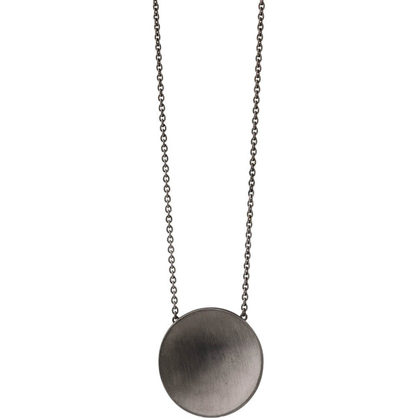 Nexus 708 sort rhodineret sterling sølv halskæde