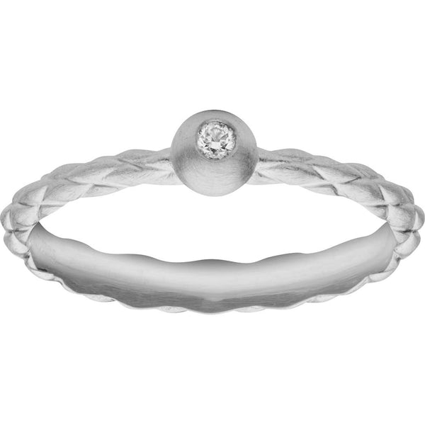 Infinity sterling sølv ring med diamant